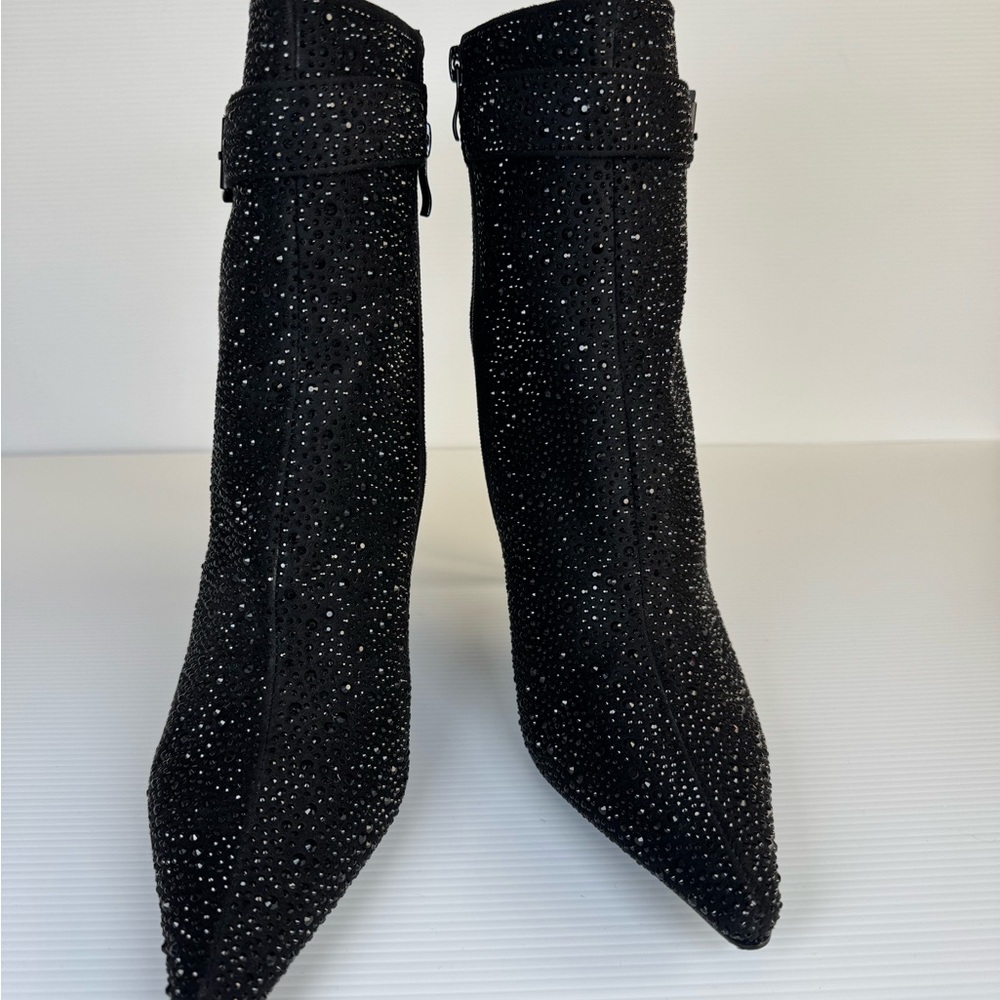 Sparkly Rhinestone Stiletto Ankle Boots Glam Party Concert Bootie Size 9 - Picture 6 of 7